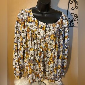 A.N.A. Floral Blouse XL